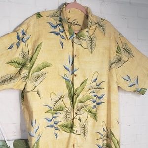 TOMMY BAHAMA Silk Short Sleeved Hawaiian Shirt MED